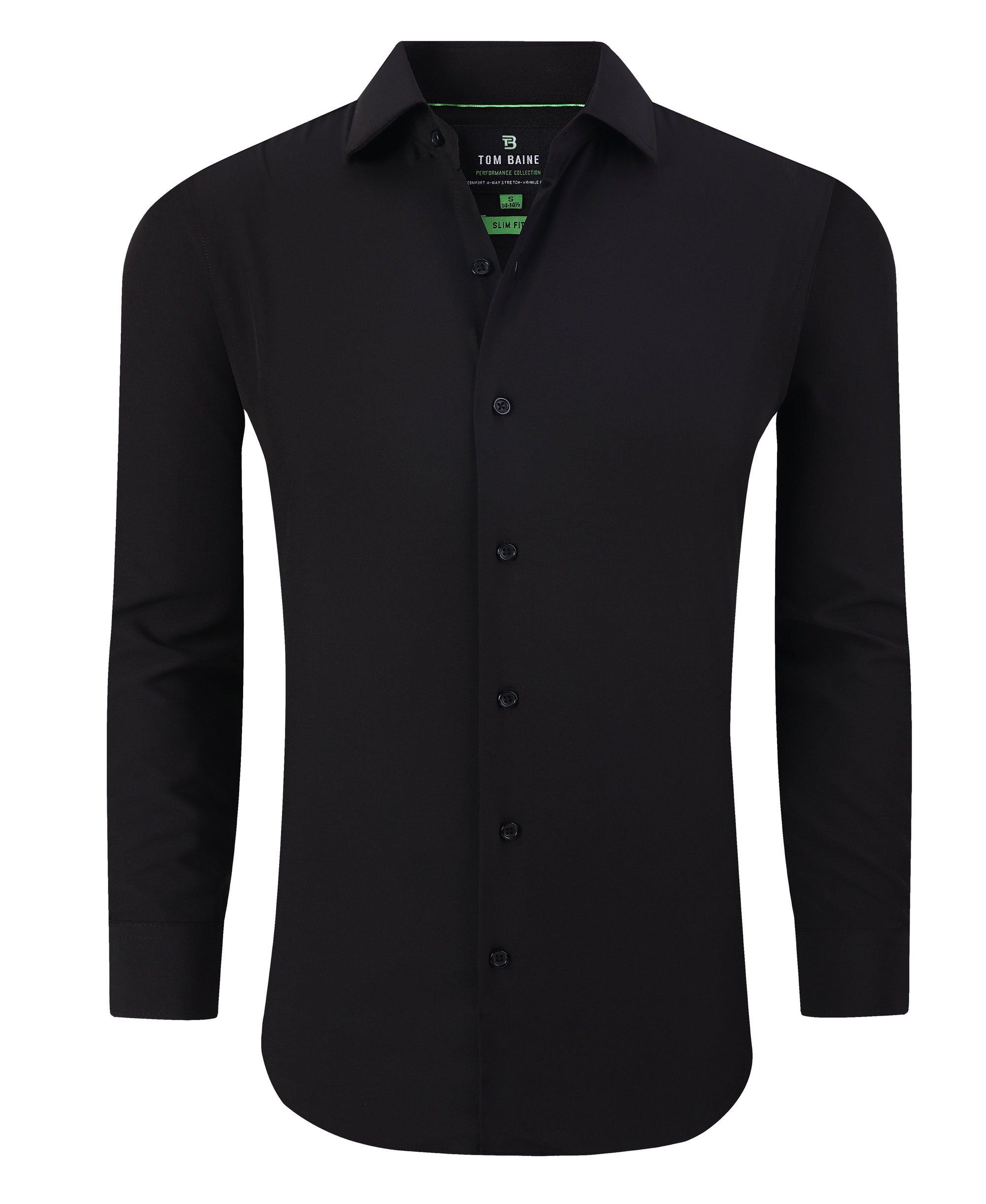 Men&#39;s Performance Stretch Solid Shirt Black