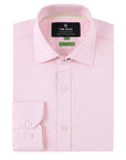 Slim Fit Performance Stretch Button-Up Shirt Plain Pink TB900